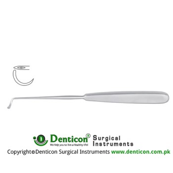 Deschamps Ligature Needle Sharp for Left Hand Stainless Steel, 20 cm - 8"